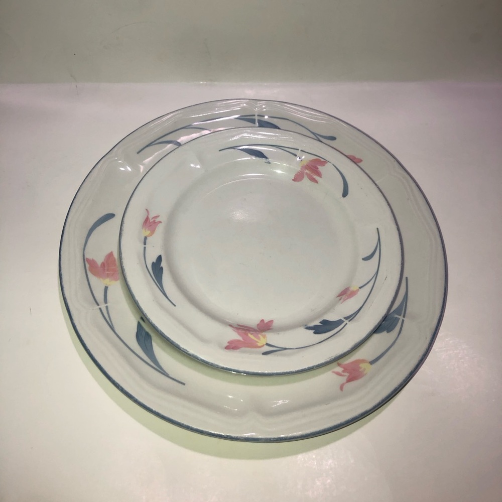Vtg Avonlea by Citation Corn Panies 10.5" Dinner Plate & 7.5" Salad Plate set